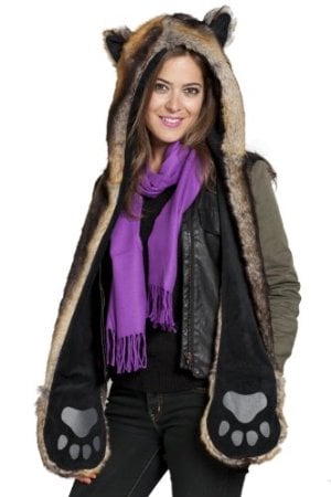 Faux Fur Fox Animal Hood