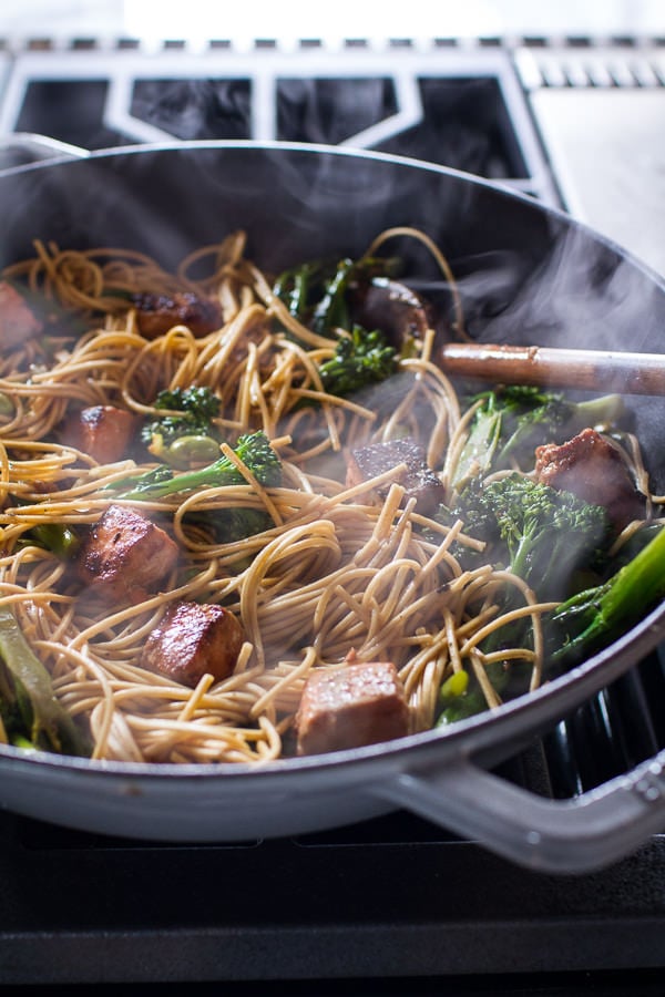 Ginger Soba and Salmon Stir-Fry