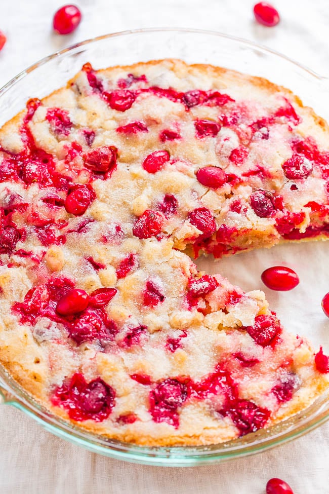 Crustless Cranberry Pie