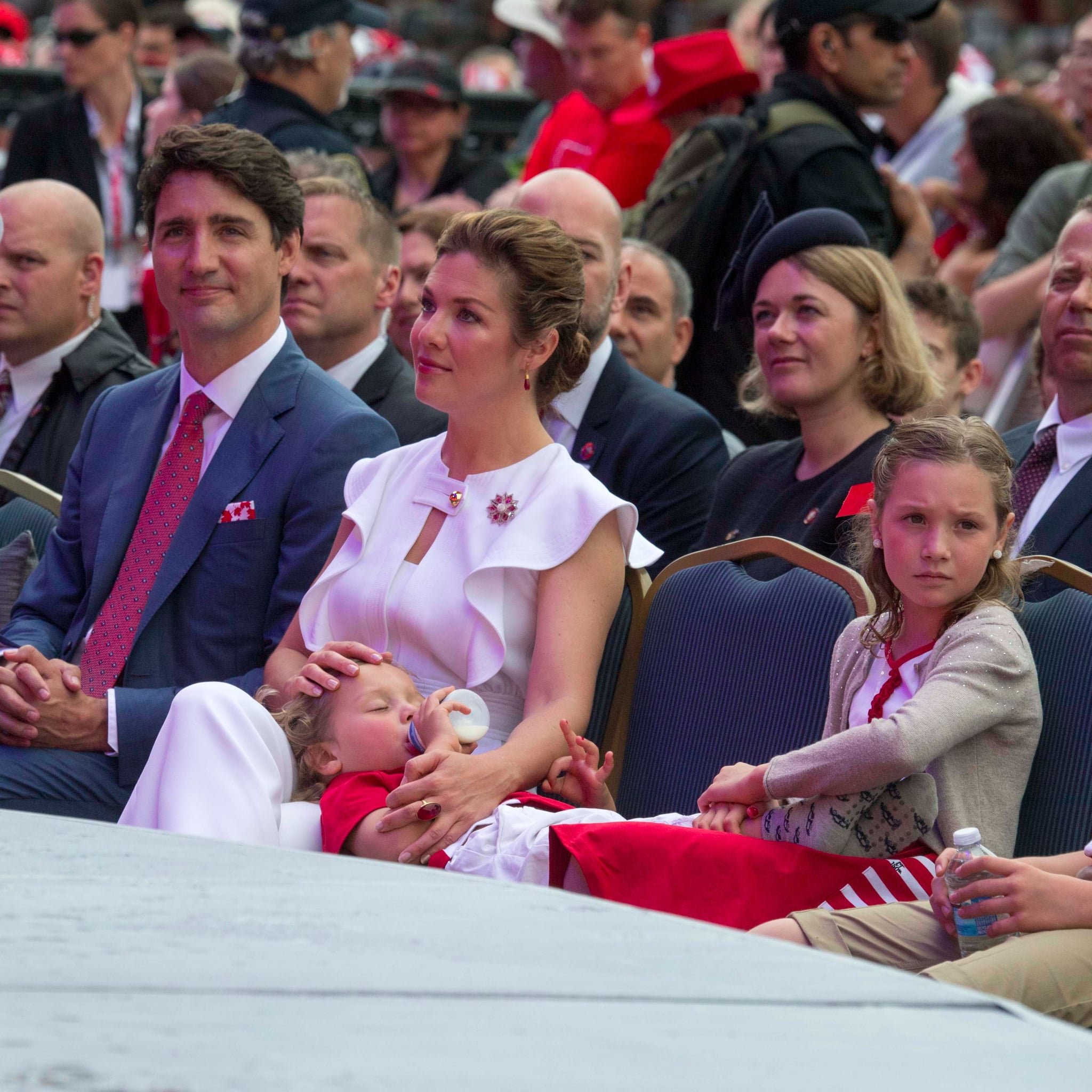 Justin Trudeau And Family At Canada Day 2017 Popsugar Middle East Celebrity And Entertainment
