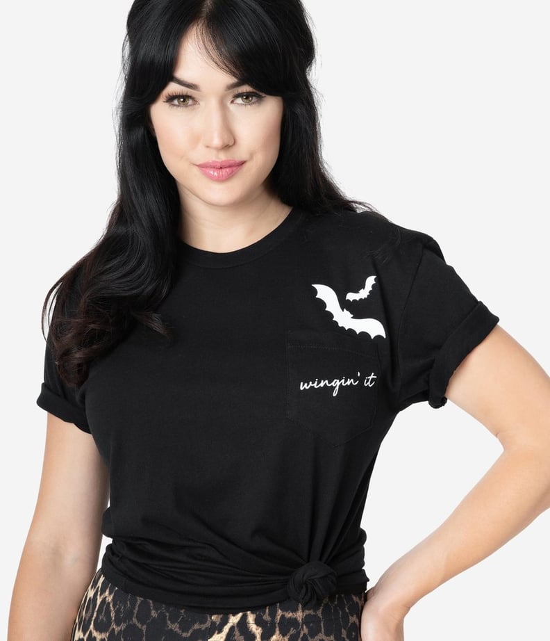 Black Cotton Wingin' It Unisex Tee