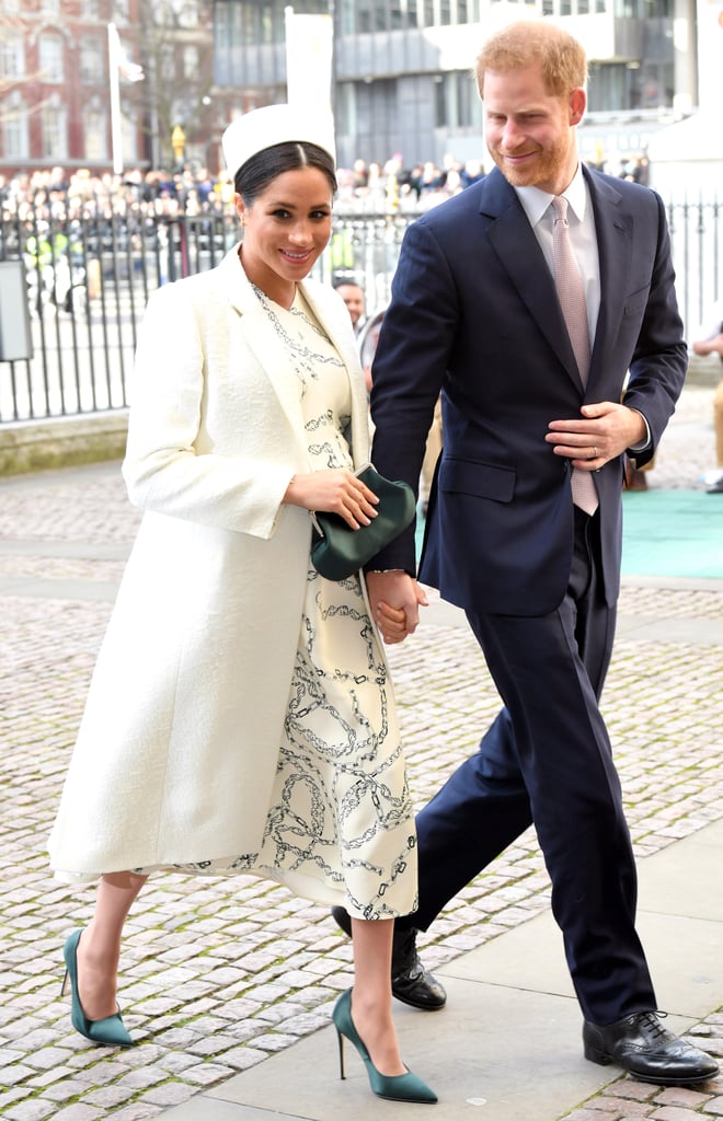 Meghan's Green Satin Heels