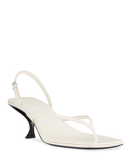 The Row Constance Leather Thong Slingback Sandals