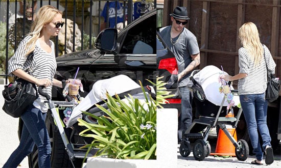 Photos of Nicole Richie and Joel Madden Pushing Harlow in a Stroller Photos of Nicole Richie and Joel Madden Pushing Harlow in a Stroller