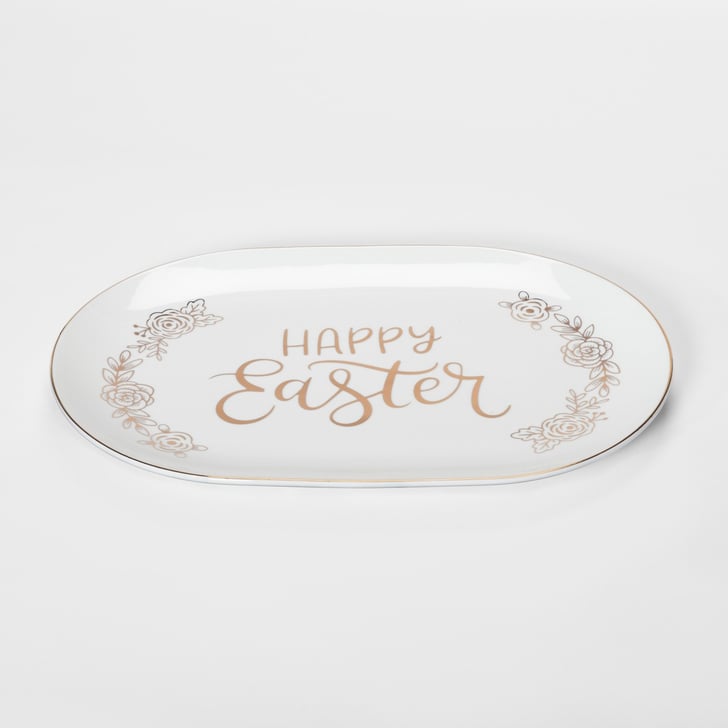 Happy Easter Porcelain Platter Easter Decor Ideas POPSUGAR Family