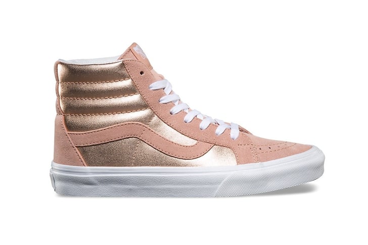 high top gold sneakers