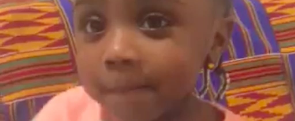 Little Girl Reciting Leaders For Black History Month