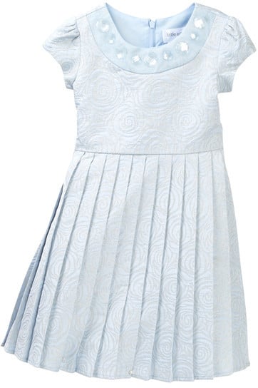 Little Angels Short Sleeve Brocade Dress With Jeweled Neckline ($22, originally $74)