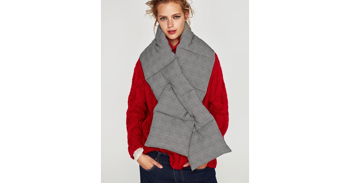 zara quilted scarf