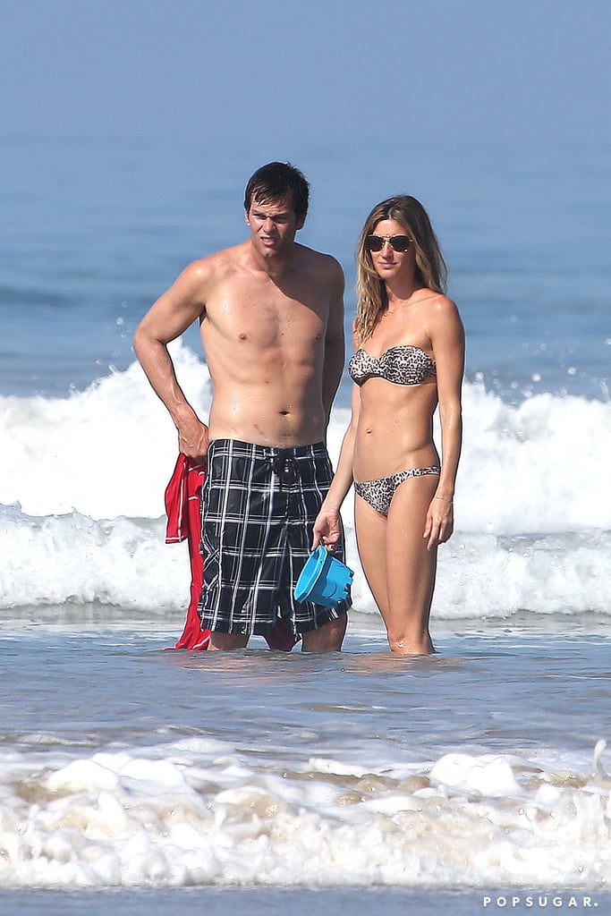 Gisele Bundchen and Tom Brady at the Beach Pictures 2014