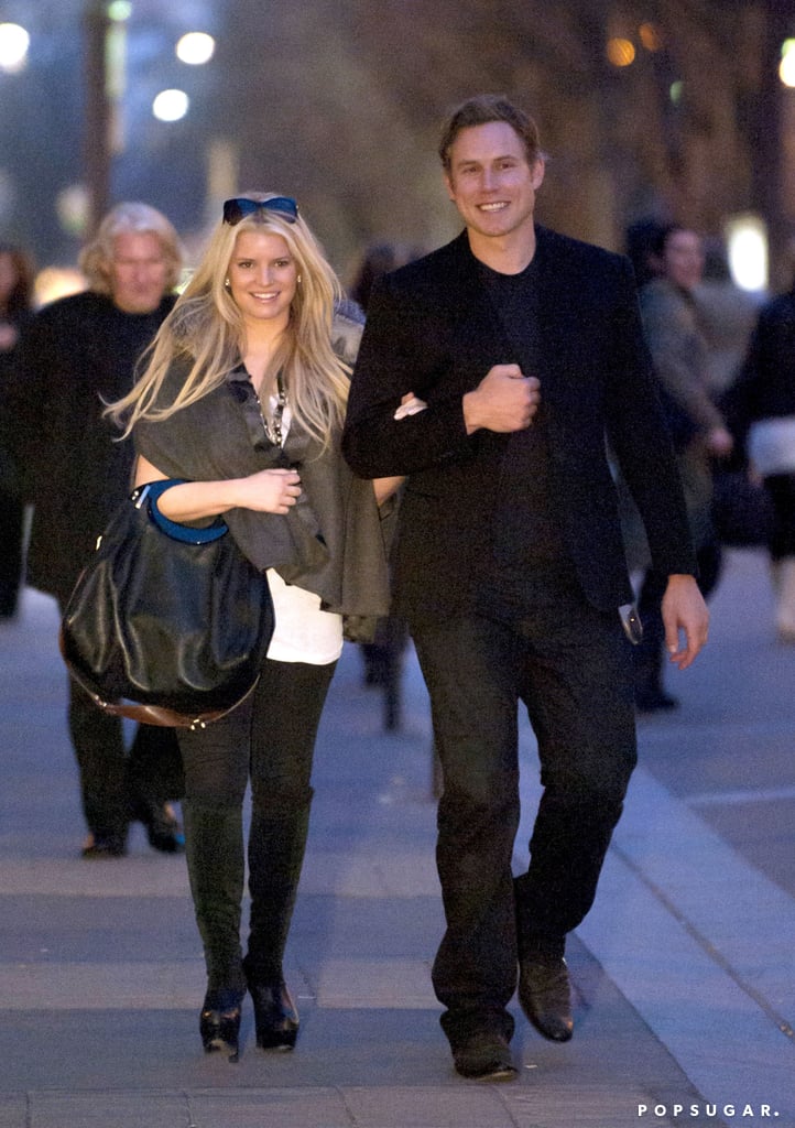 The couple strolled arm in arm down the Champs-Elysees while visiting Paris in March 2011.