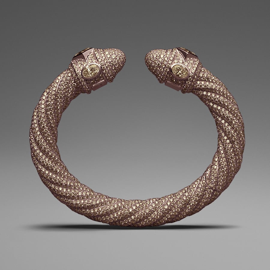 David Yurman Brown Diamond Pavé Cable Bracelet