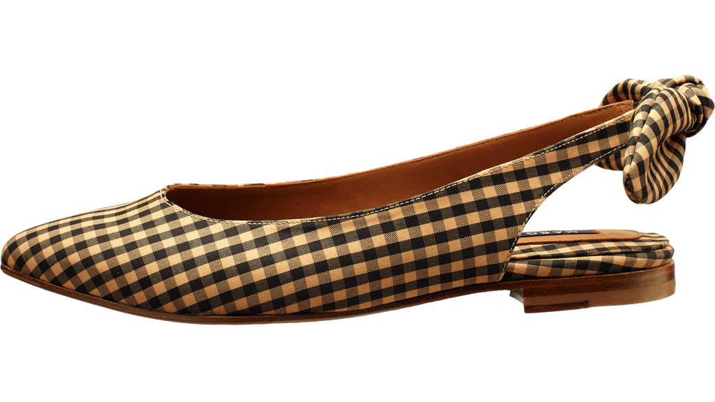 Margaux Gingham-Print Flat