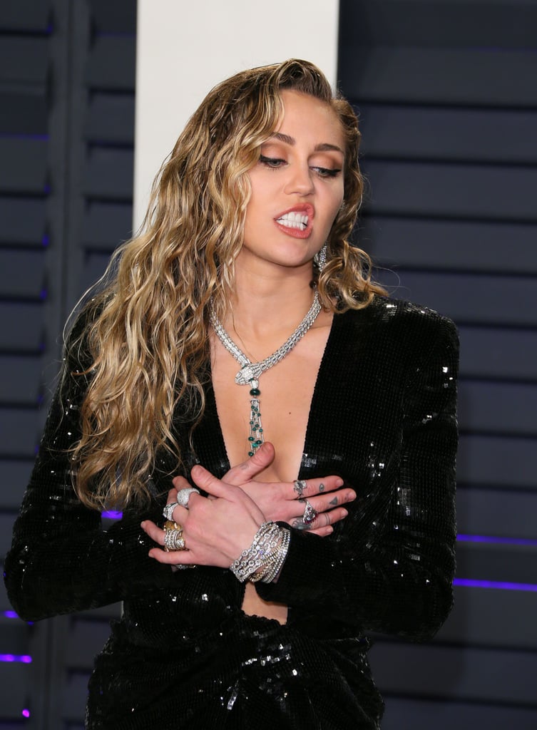 Miley Cyrus Vanity Fair Oscar Party Dress 2019 Popsugar Fashion Photo 13 7566