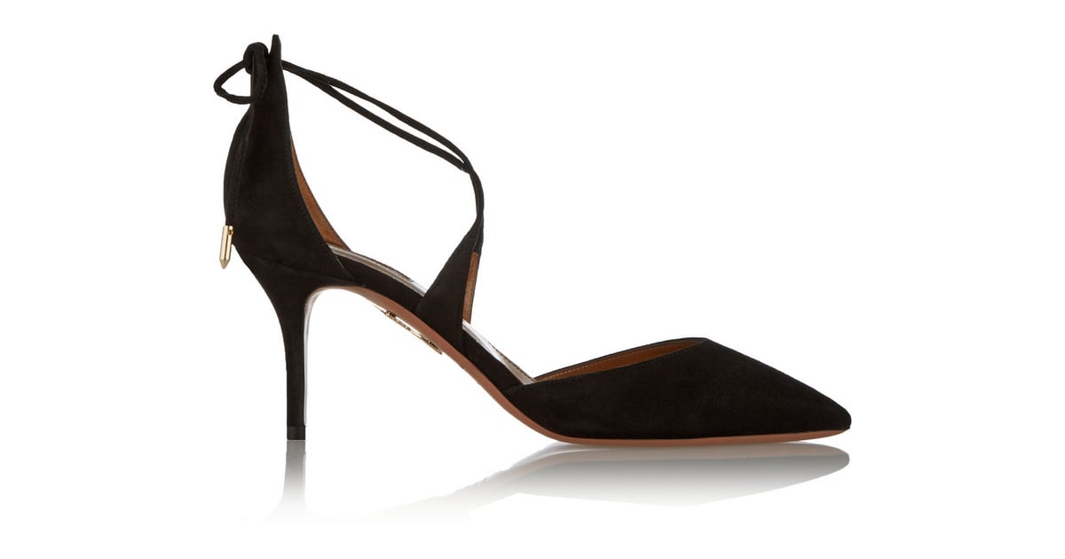aquazzura lace up pumps