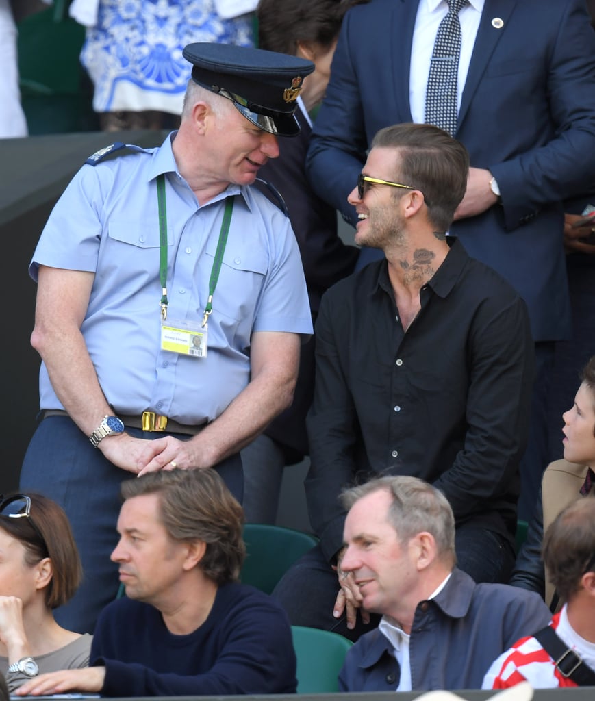 David Beckham With Sons at Wimbledon 2016