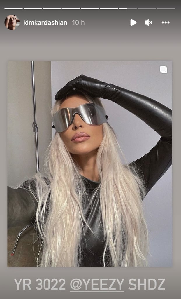 Kim Kardashian Models Yeezy Sunglasses on Instagram