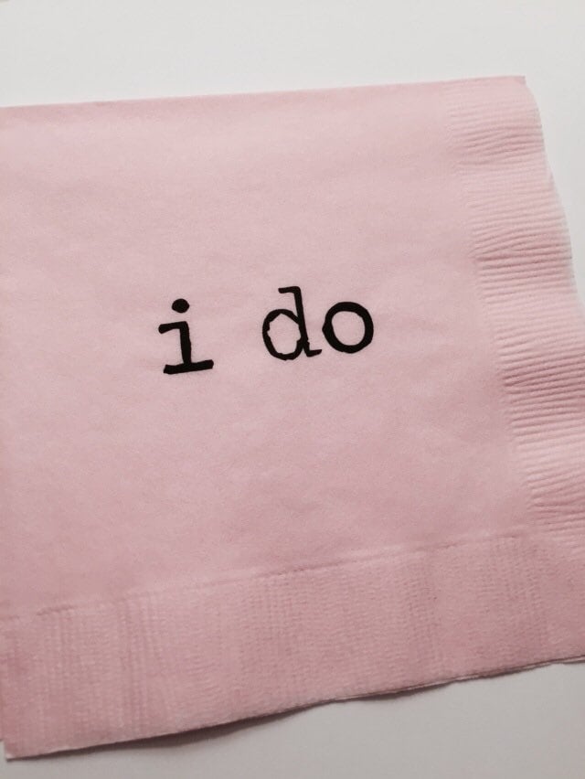 "I Do" Napkins