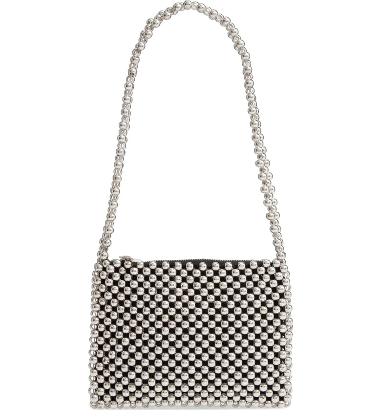 Topshop Metallic Beaded Shoulder Bag