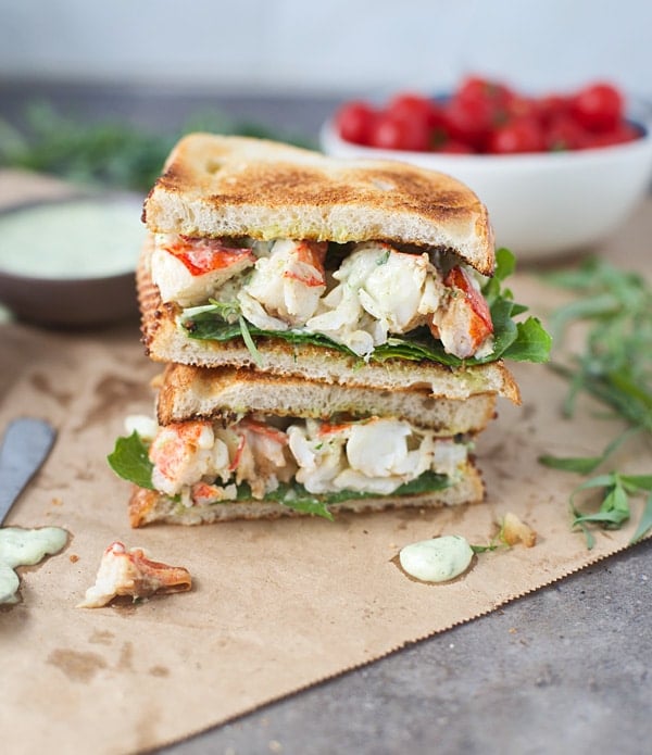 Green Goddess Lobster Sandwiches