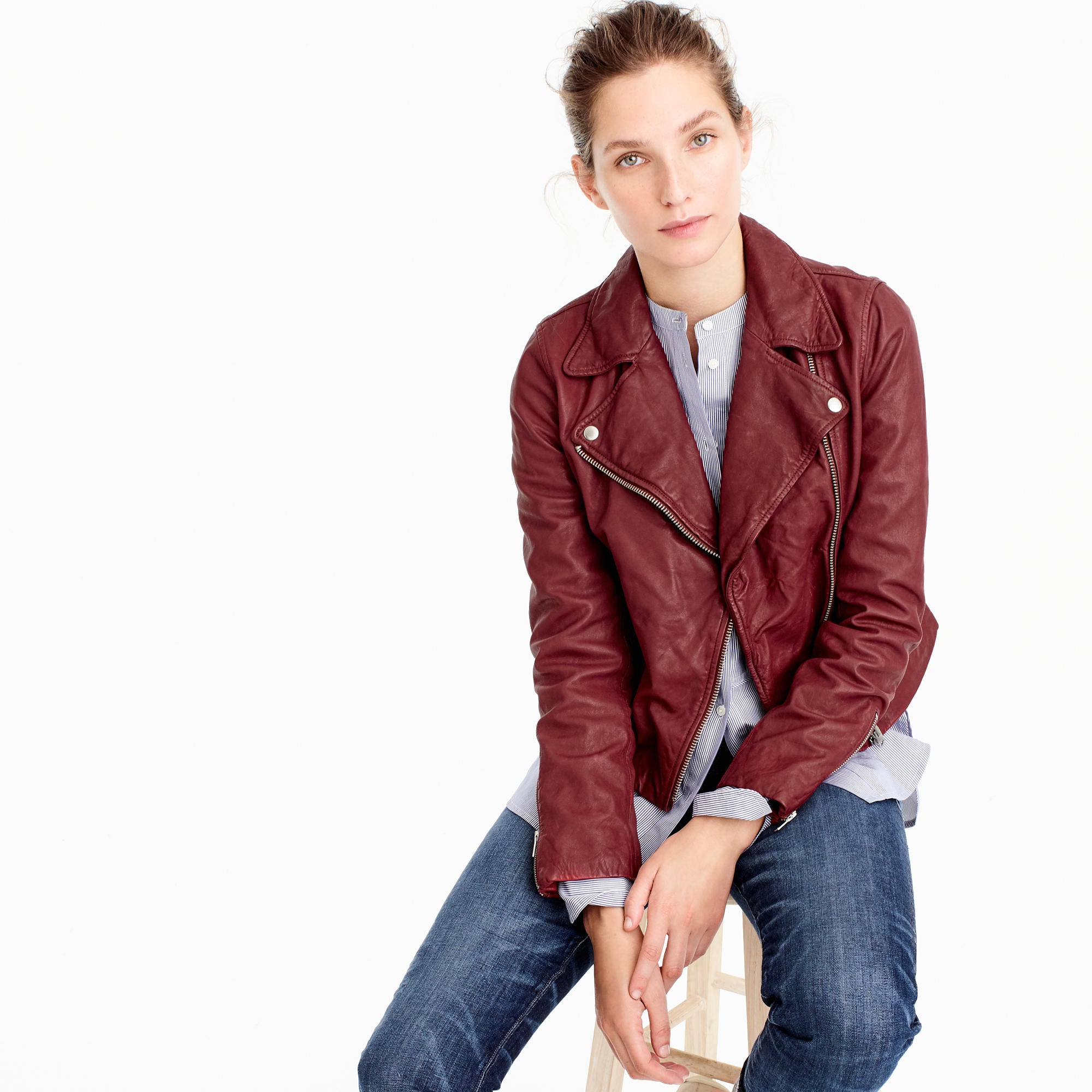 j crew red jacket