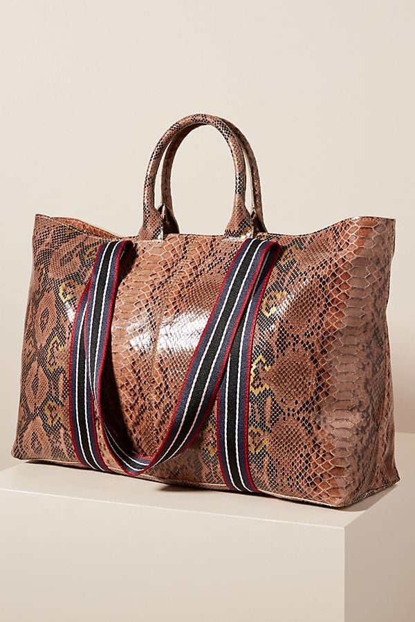 Greta Snake-Printed Tote Bag