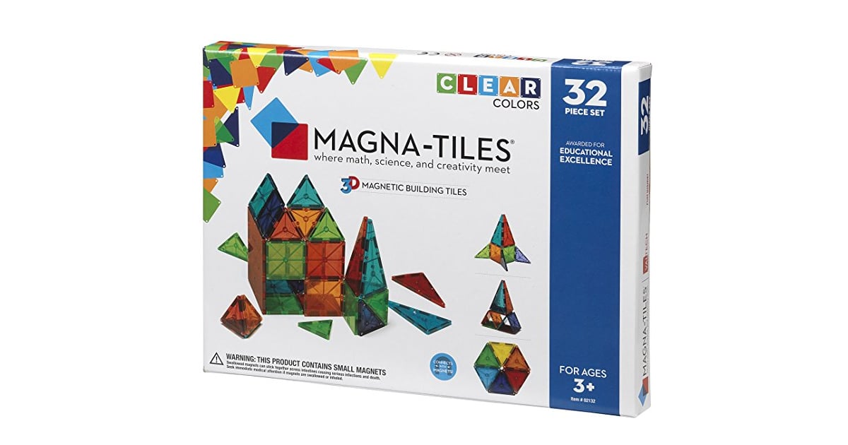 MagnaTiles 32Piece Clear Colors Set Best Gifts For Little Girls
