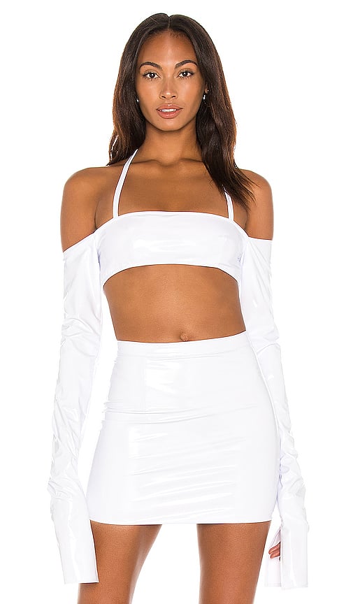 LaQuan Smith x Revolve Off The Shoulder Crop Top