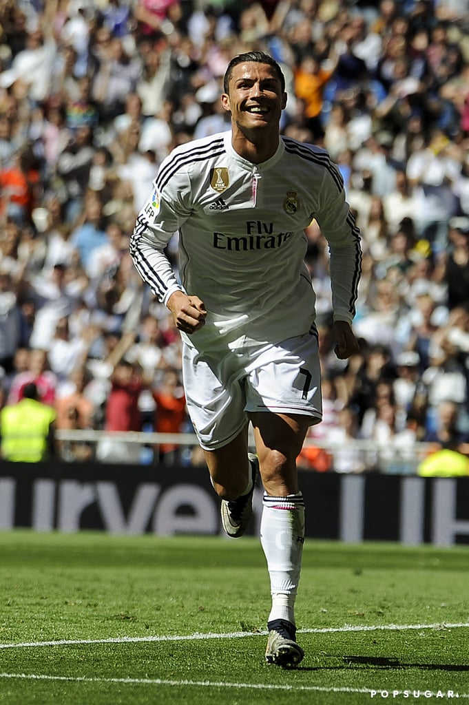 Cristiano Ronaldo had the smile of a kid in a candy store during Real Madrid's triumphant soccer match with Granada in Madrid, Spain, on Sunday.