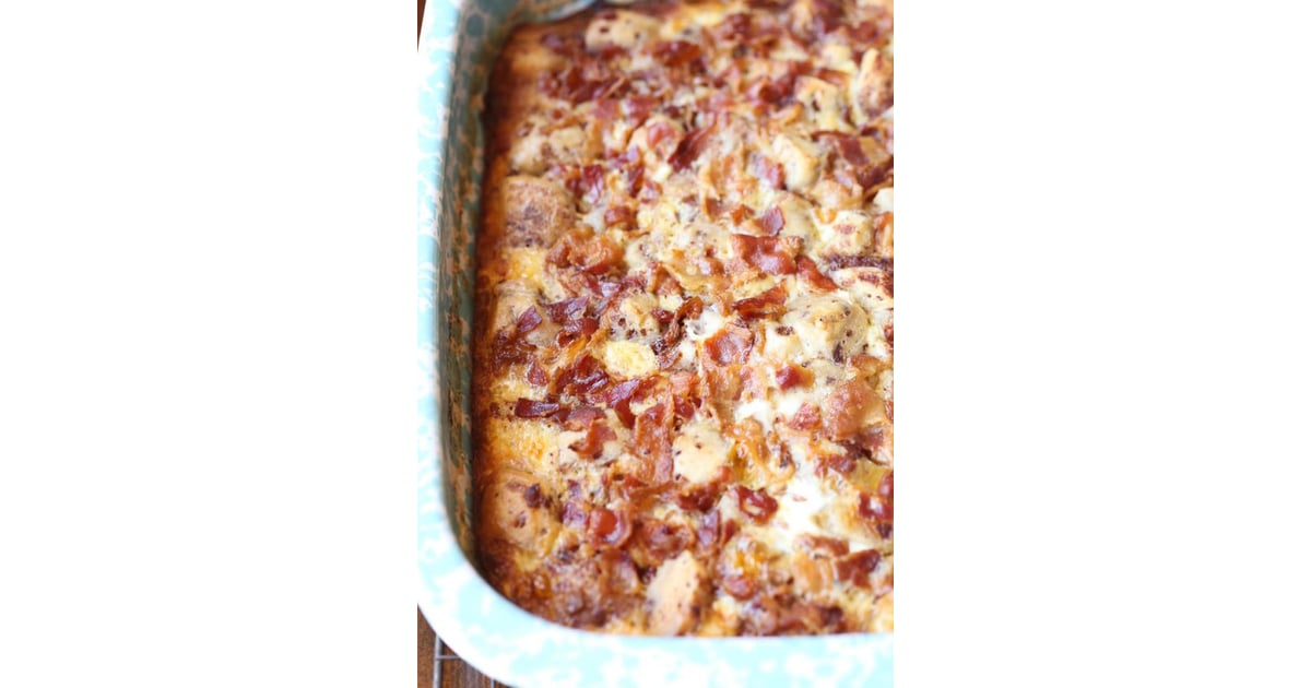 Bacon Cinnamon Roll Casserole Bake Breakfast Casserole Recipes POPSUGAR Food Photo 6
