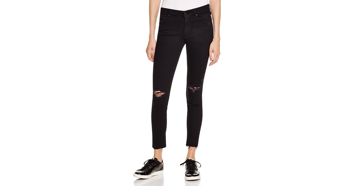 Mother Looker Ankle Fray Jeans in Guilty as Sin ($198) | Best Frayed ...