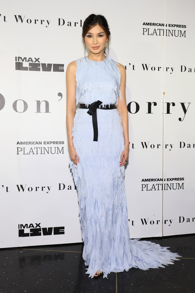 Gemma Chan in Custom Louis Vuitton at the "Don't Worry Darling" Photo Call in New York City