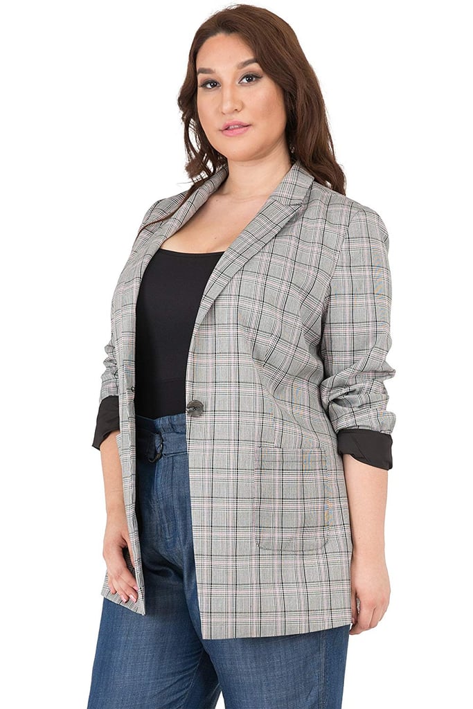 plus size plaid jeans