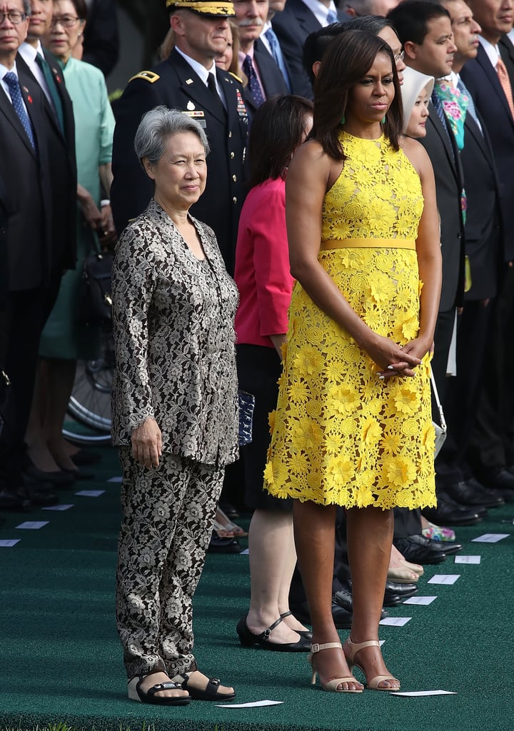 Michelle Obama's Yellow Naeem Khan Dress August 2016