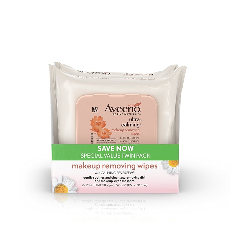 Aveeno Ultra-Calming Cleansing Oil-Free Makeup Removing Wipes For Sensitive Skin
