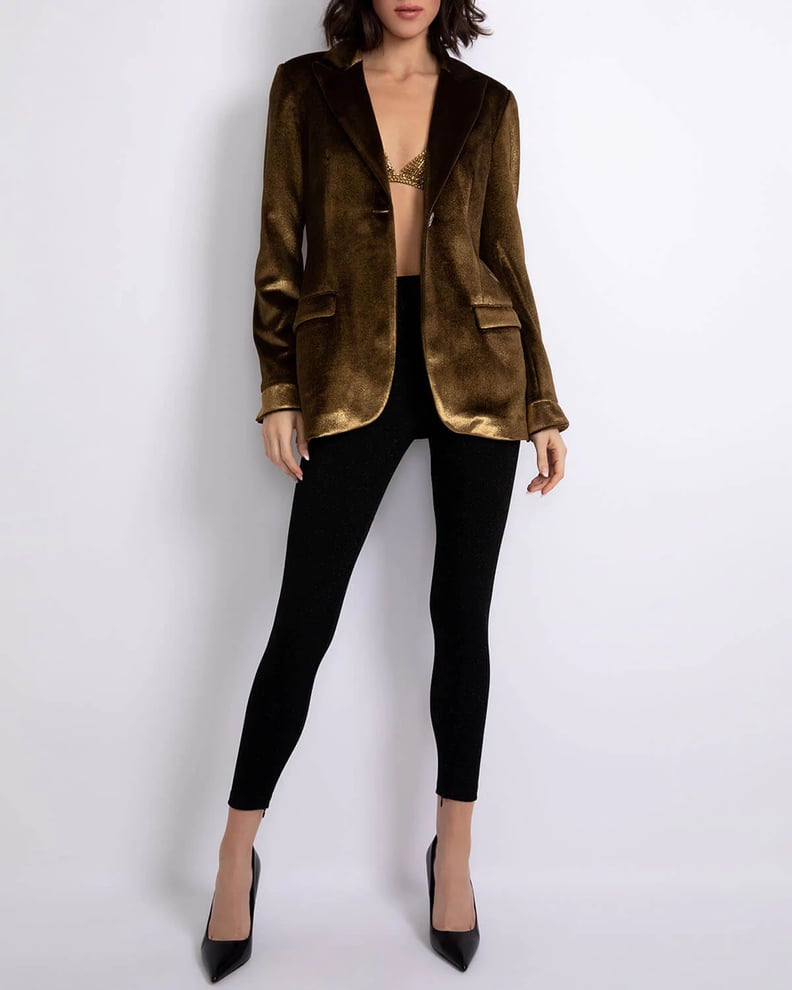 PatBo Metallic Velvet Blazer
