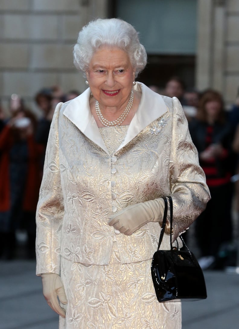 Queen Elizabeth II visits the Royal Academy of Arts in 2016.