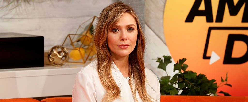 Elizabeth Olsen Debuted Curtain Bangs and Brown Hair Color
