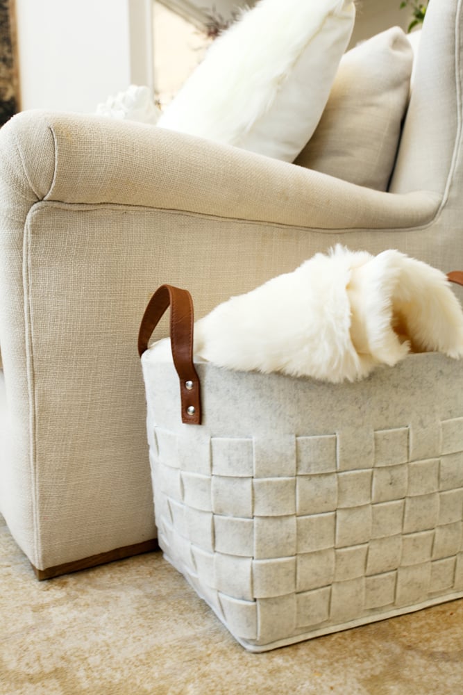 Jessie is a big fan of cozy accents for Fall and Winter in soft fabrics, such as this Faux Fur Blanket ($32, originally $40) and Pillow ($16, originally $20). "They add the right touch of glam to our game day get-togethers and are going to be perfect for the holidays!" she says.
