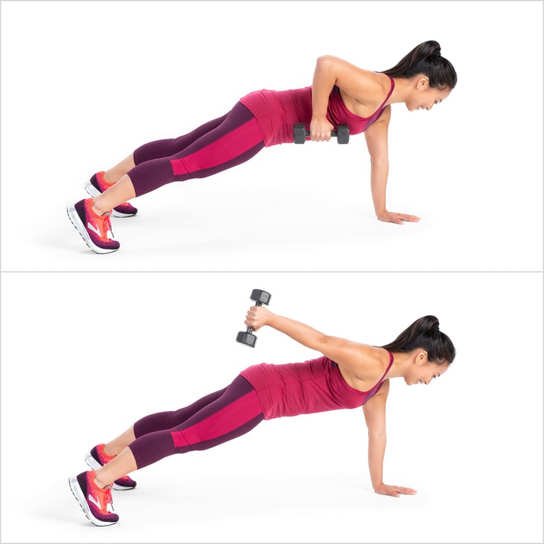 Plank With Row and Kickback