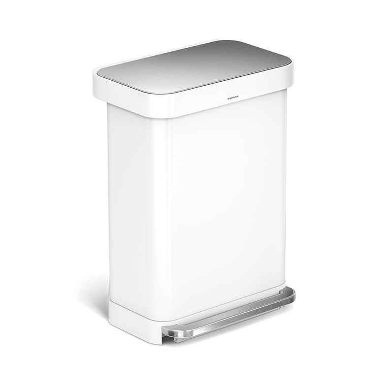 A Sleek Trash Can: Simplehuman Step Can With Liner Pocket