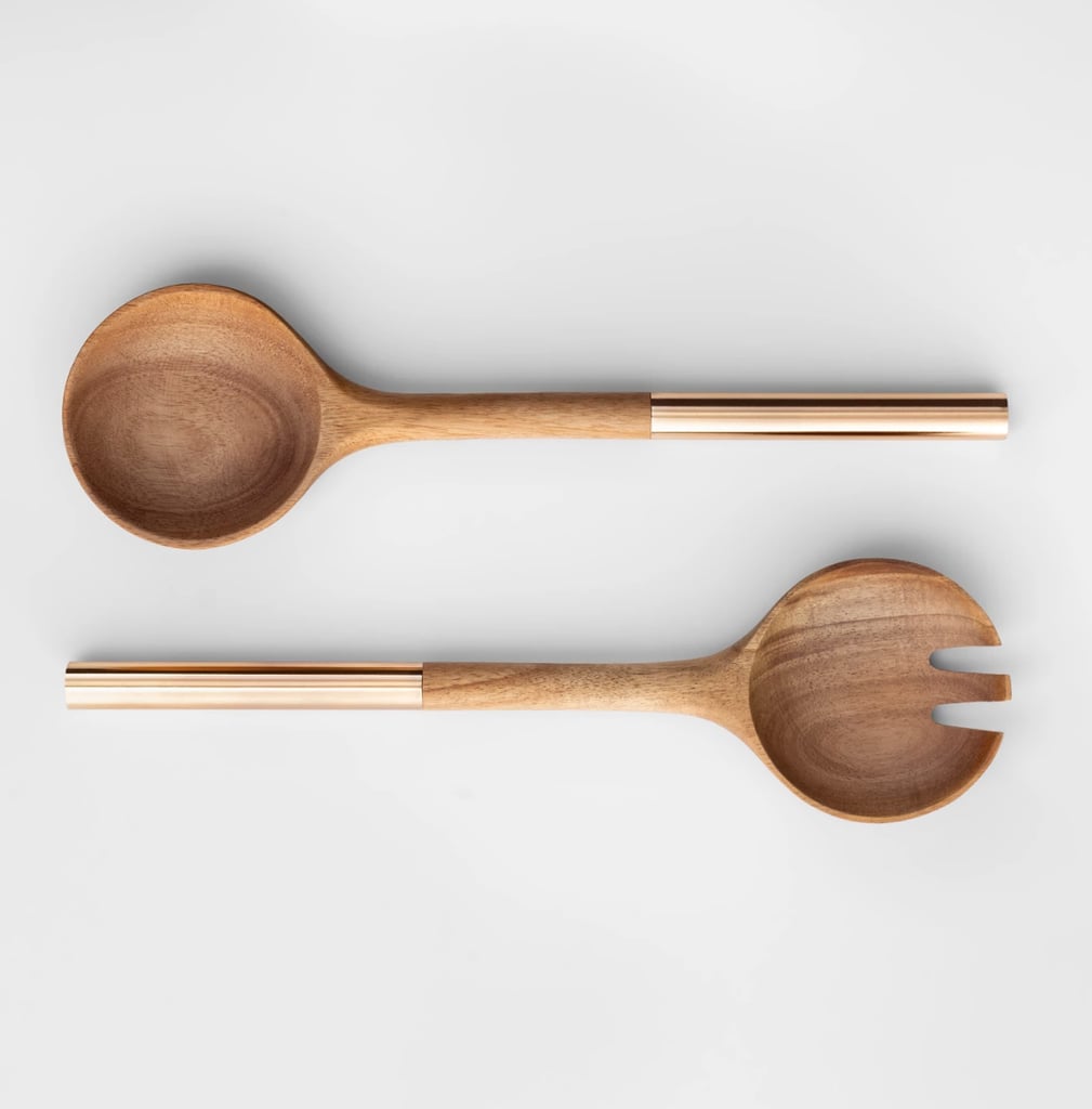 (New) Cravings by Chrissy Teigen Acacia Wood Salad Serving Set