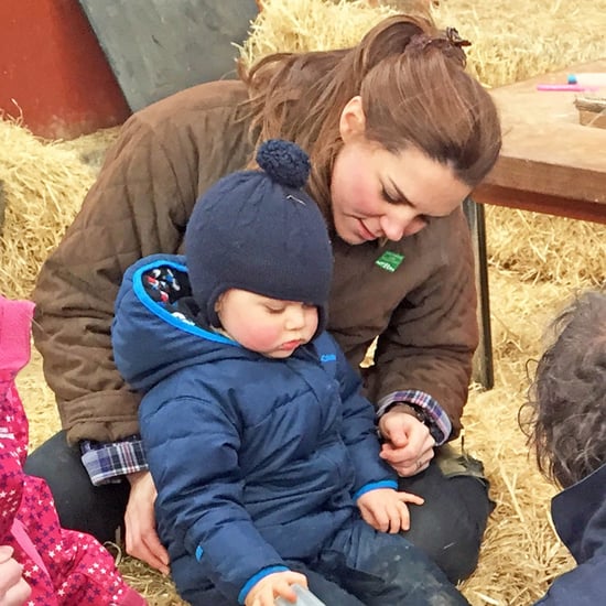 Kate Middleton and Prince George at the Petting Zoo Pictures