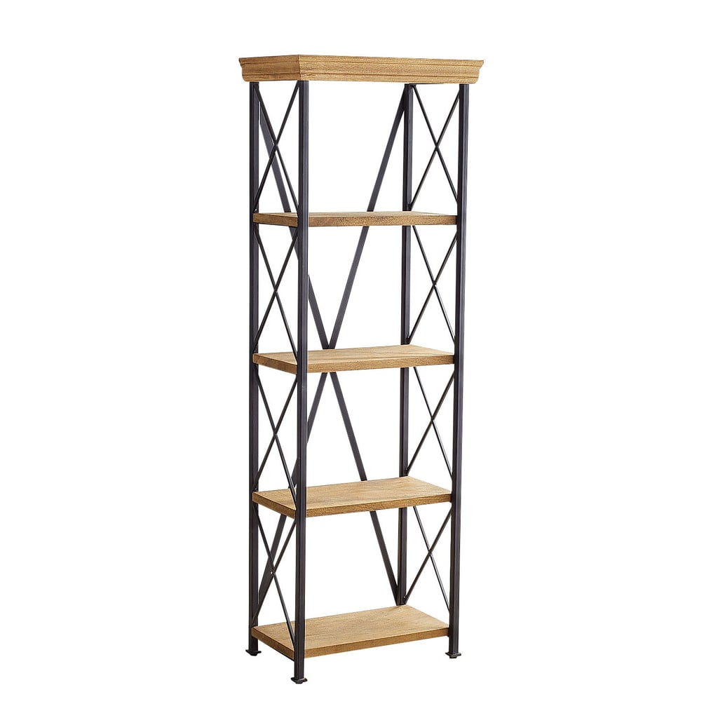 Metro Weathered Java Tall Slim Shelf