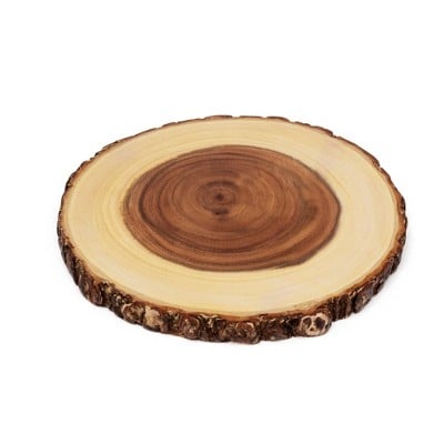 Lipper International Acacia Bark Round Serving Platter