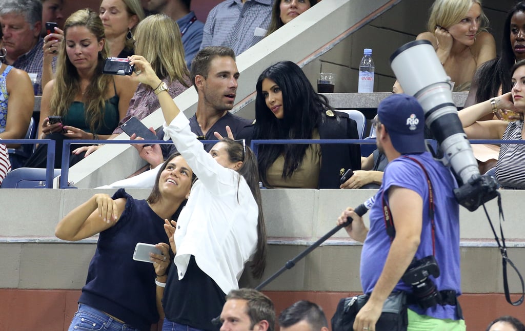 Kim Kardashian and Kendall Jenner Attend US Open 2015