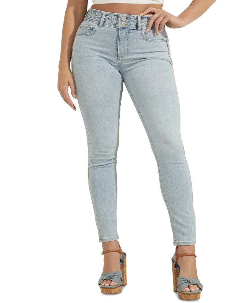 Guess Braided-Waist Skinny Jeans