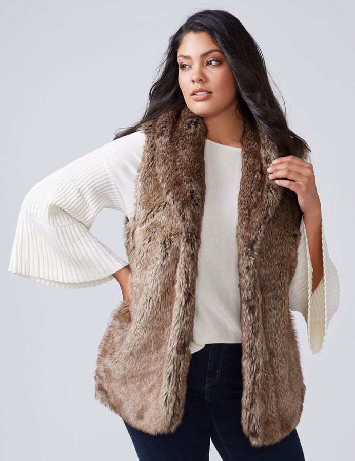 Lane Bryant Faux Fur Vest | Only 