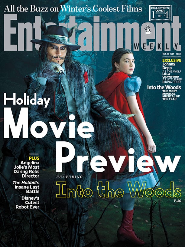Johnny Depp as The Wolf and Lilla Crawford as Red Riding Hood.