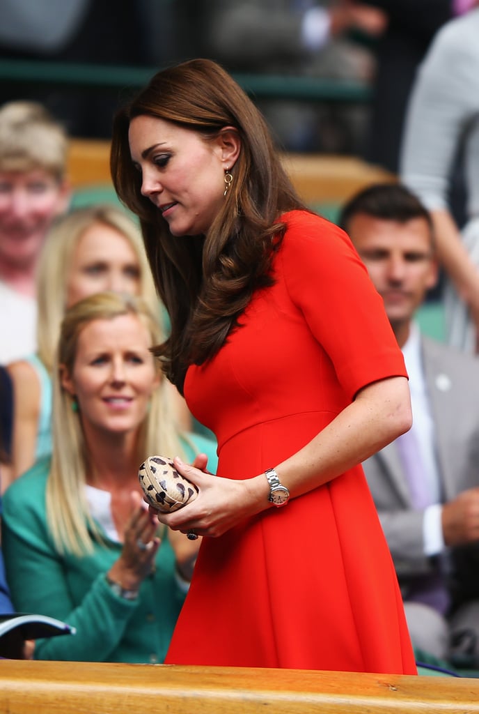 Kate Middleton Wearing a Red Dress at Wimbledon